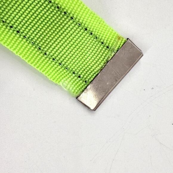 VTG Oscar the Grouch Lime Green/Black Nylon Webbing D-Ring Belt Unisex Large 46” - Picture 3 of 7